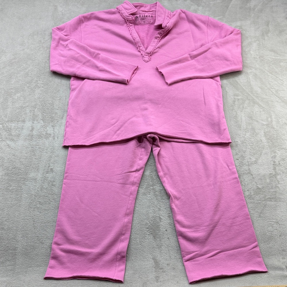 Frank & Eileen Carmel Travel Set Women XL Pink French Terry Casual Luxury Lounge